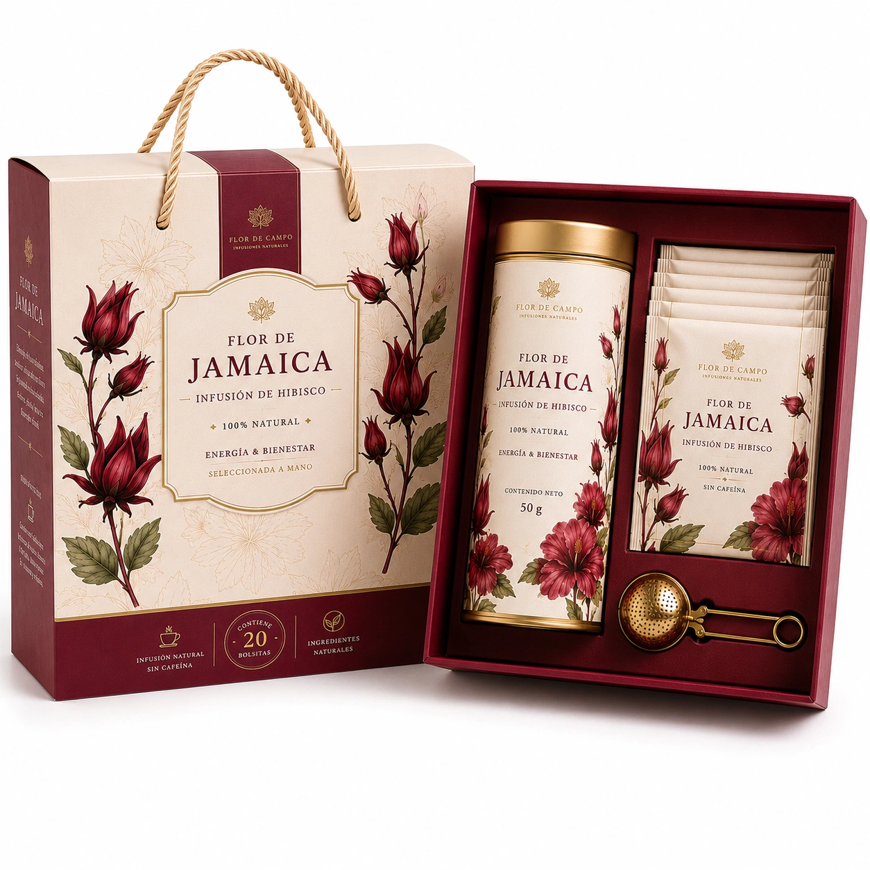 Flor de Jamaica – Set Regalo con Infusor-ZenvoraNest